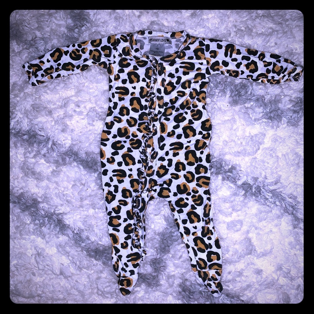 Leopard print onesie